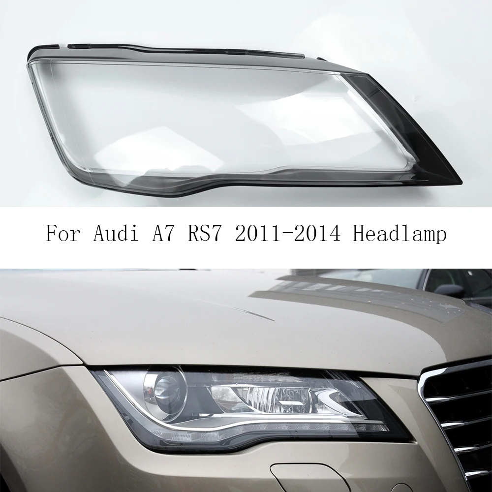 

For Audi A7 RS7 2011-2014 Headlamp Cover Transparent Lamp Shade Headlight Shell Lens Plexiglass Replace Original Lampshade