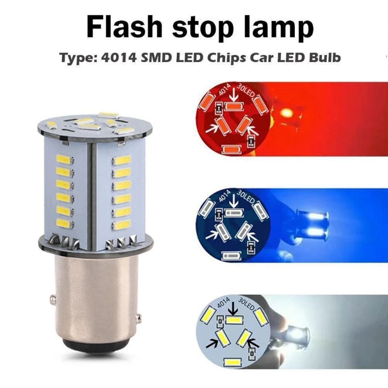 H3CE Motorcycle LED Flashing Brake Light Tail Lamp For Day Night Riding Terrain Resistant To High Temperatures Enhanced