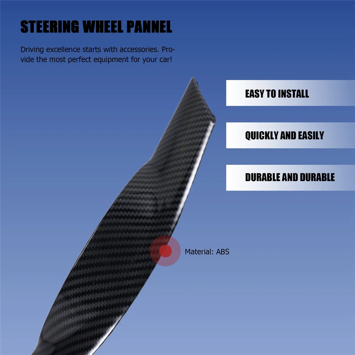 M54K_Carbon Fiber Steering Wheel Frame Trim for Mazda 2 Demio DL Sedan DJ - view 5