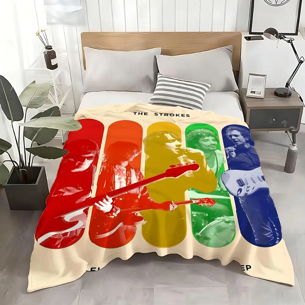 

Плед из фланели с изображением альбома группы The Strokes, мягкий, легкий, приятный для кожи, для дивана, кровати, офиса и путешествий