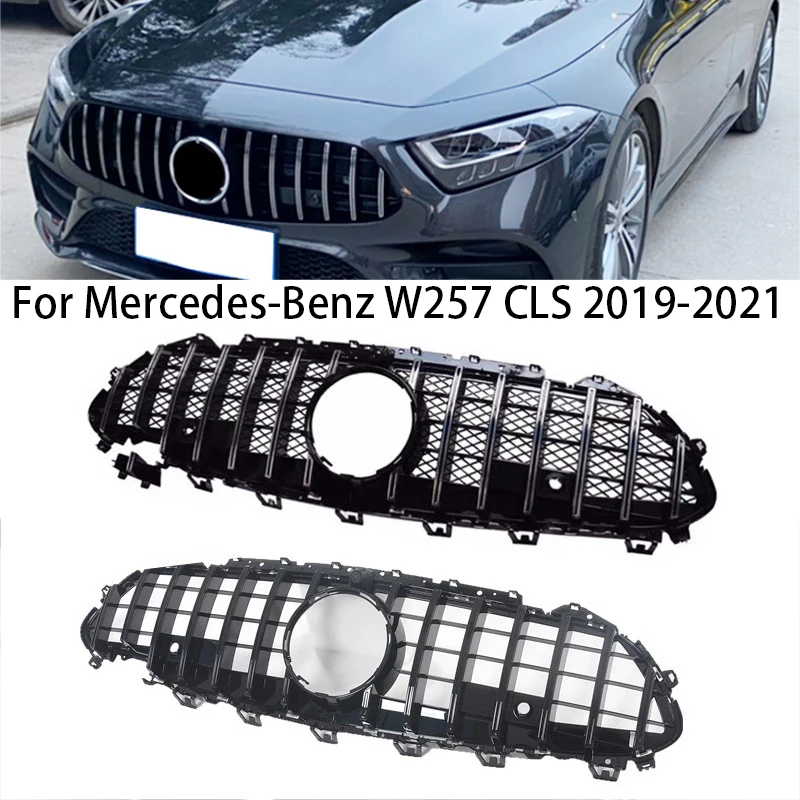 

Car Front Kidney Grille Hood Front Bumper Radiator Grill For Mercedes-Benz CLS W257 2019-2021 CLS300/350/450/500 Coupe GT Style