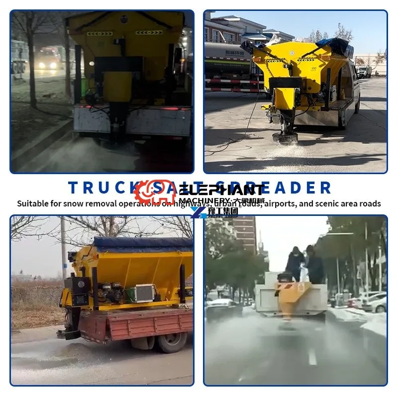 Heavy Duty Snow Melting Spreader 15 To 40 Km H Spreading Speed Winter Machine for Highway and Urban Road Snow Cleaning Tasks