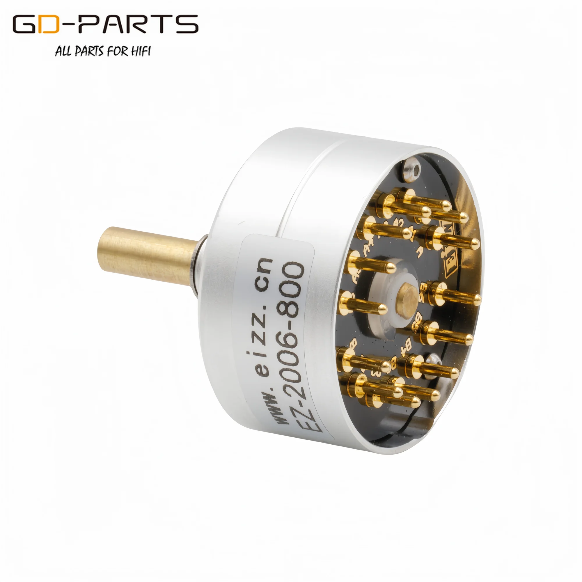 Eiz interruptor rotativo de 6 maneiras, 2 posições, seletor de fonte de sinal de áudio hifi, 6 entradas, 1 saída, pinos de cobre banhados a ouro, áudio hifi diy