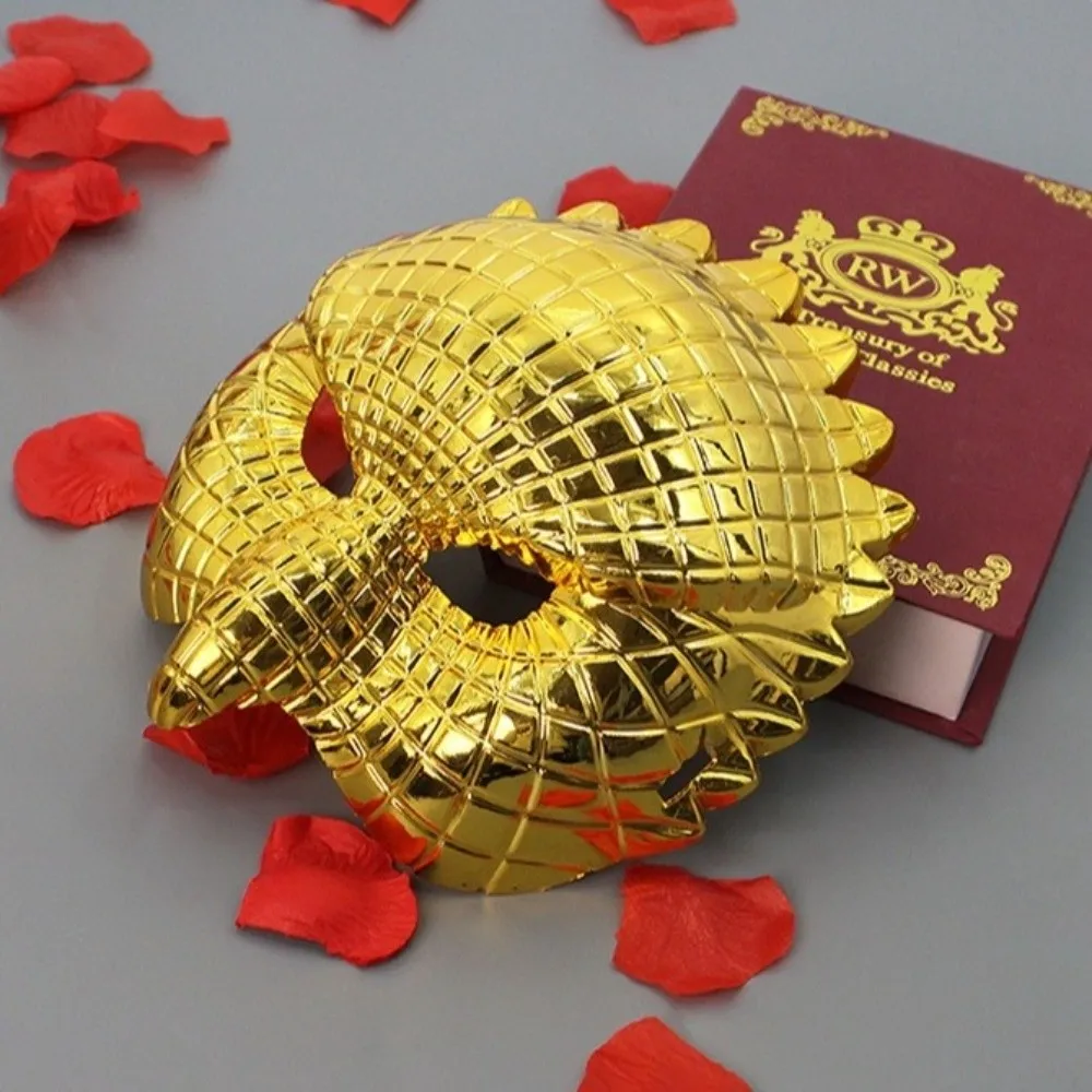 Personalisierte goldene Halloween-Masken, elastisches Seil, Kunststoff-Tiermaske, Cosplay-Kostüm, Cartoon-Maskerade-Requisiten