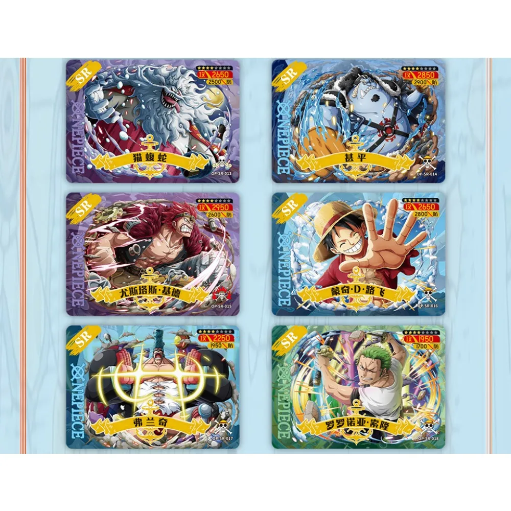 Wholesale One Piece Cards Collection for Kids Anime Luffy Zoro ACE High Quality Rare Silver Shining Card Hobbies Christmas Gifts