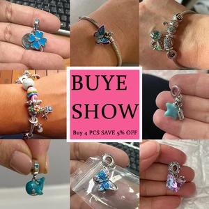 フィットQikaola 925オリジナルブレスレットブルージルコンフクロウラミナスウミガメタコオクトパス925シルバーチャームビーズDIYバースデージュエリーギフト 8ベストセールスオパールパンドラチャーム-7