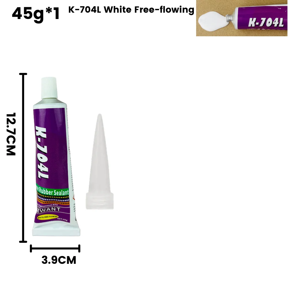 K-703 704 705 706 One-Component RTV Silikonkautschuk-Dichtstoff Schwarz Weiß Transparenter Dichtungskleber für elektronische Komponenten 45 g