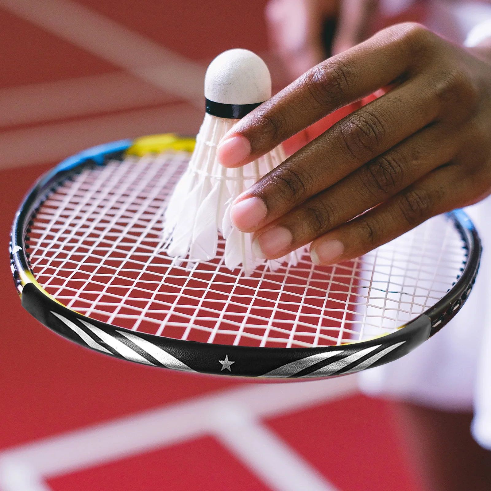 

Badminton Racket Sticker PU Frame Adhesive Tape Lightweight Black Portable Racquet Accessories For