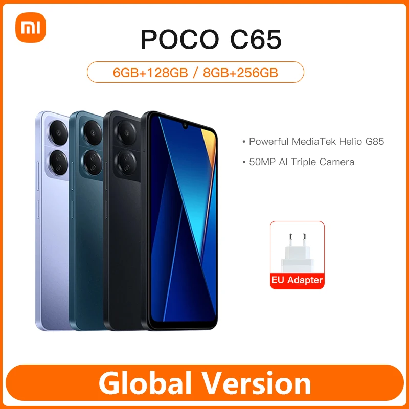 POCO C65 versión Global 6GB 128GB/8GB 256GB MediaTek Helio G85 pantalla de 6,74 \