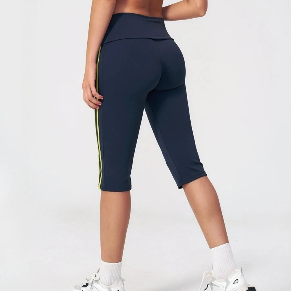 Calf-Length Pants High Waist Capri Leggings Women Fitness Pants Running Yoga Leggings Pants Gym Tights Leggings Push Up Workout