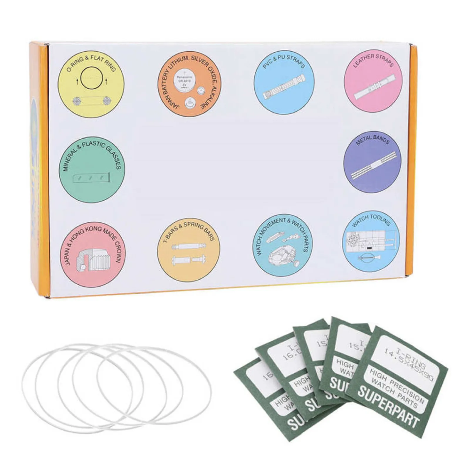 الترا مقاوم للماء 265 قطعة/صندوق ساعة يا خاتم لتقوم بها بنفسك طوقا غسالات الساعاتي ساعة يا حلقة استبدال مجموعة متنوعة #4