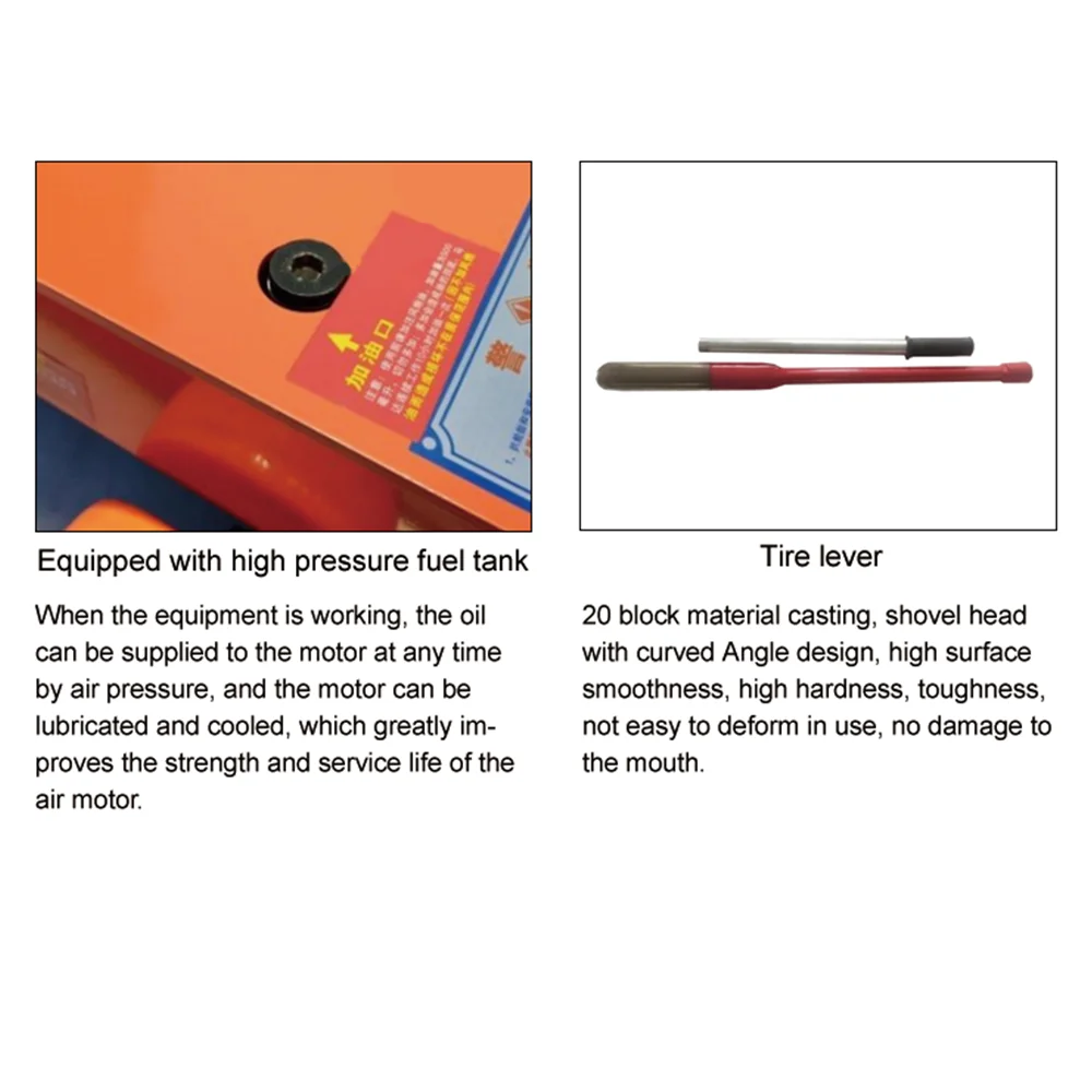 مبدل الإطارات الهوائية ذو الأسطوانة الواحدة المعتمد من CE شديد التحمل لإطارات السيارات والشاحنات #5