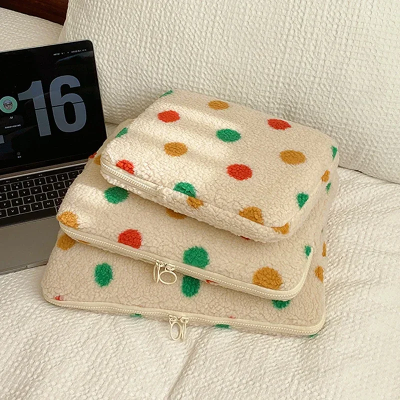 13/14/15.6 Inch Laptop Sleeve Soft Plush Case Computer Pouch For Macbook Air Pro 13.3 Tablet Bag for Xiaomi Pad 5 6 Ipad Cover