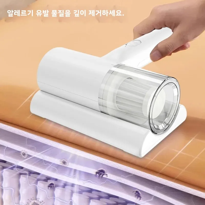 UV-C 살균 무선 핸디형 진공청소기, HEPA 필터 및 온풍 건조기, 침구 및 소파용 효율적인 먼지 진드기 제거기