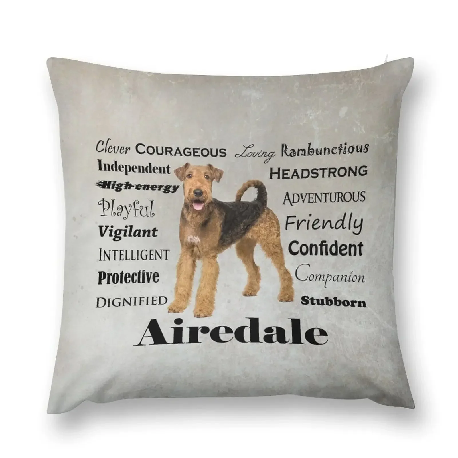 

Airedale Terrier Traits Throw Pillow pillowcases for sofa cushions Pillow Case Christmas Elastic Cover For Sofa pillow