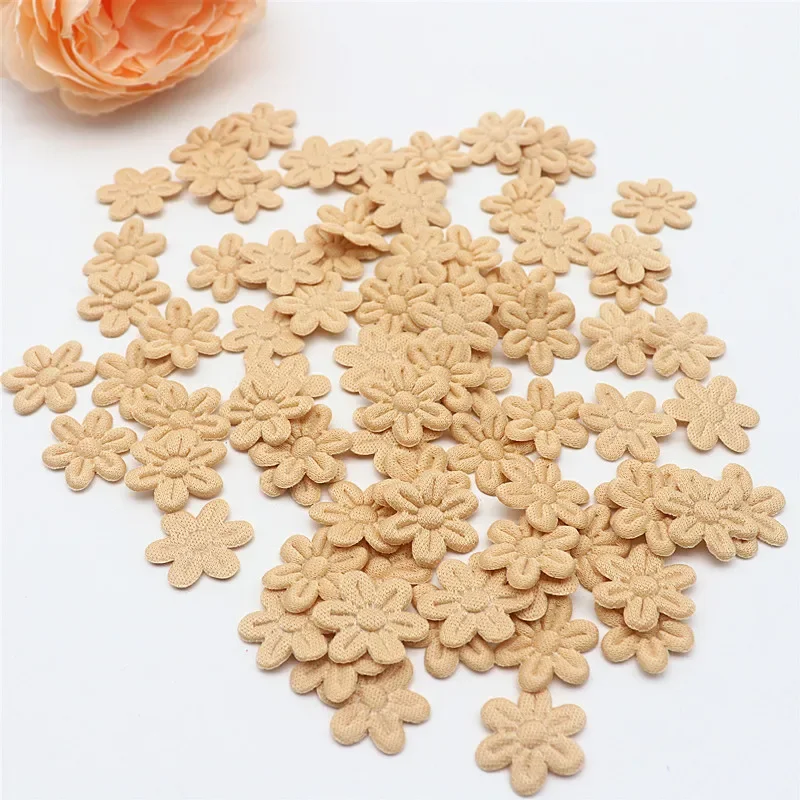 2cm Fabric Five Petal Flower Embossing DIY Jewelry Fabric Accessories Accessories Material Cloth Stickers