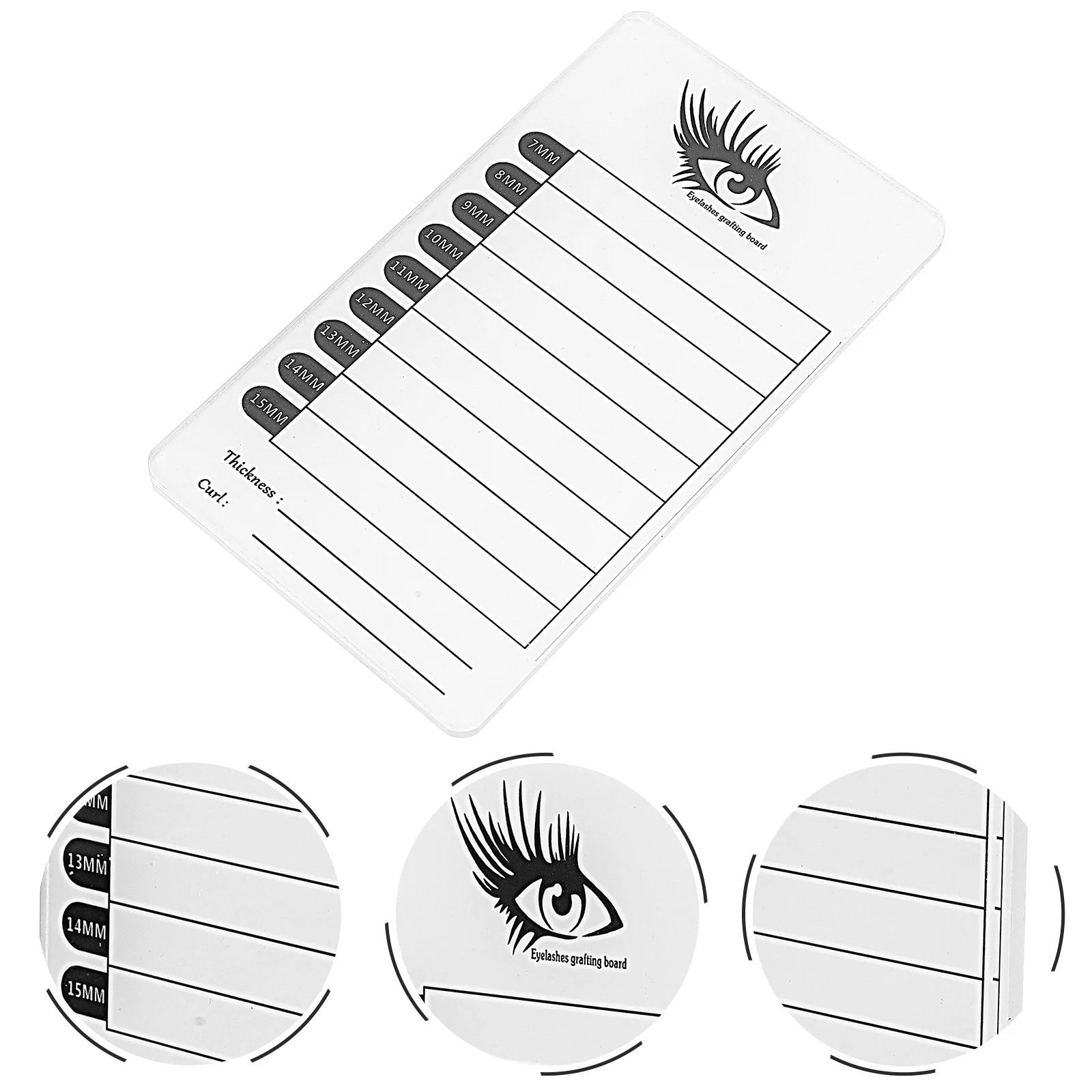

Eyelash Extension Tray With Length Marks False Eyelashes Organizer Durable Lash Storage Board For Beauty Salon Home Use