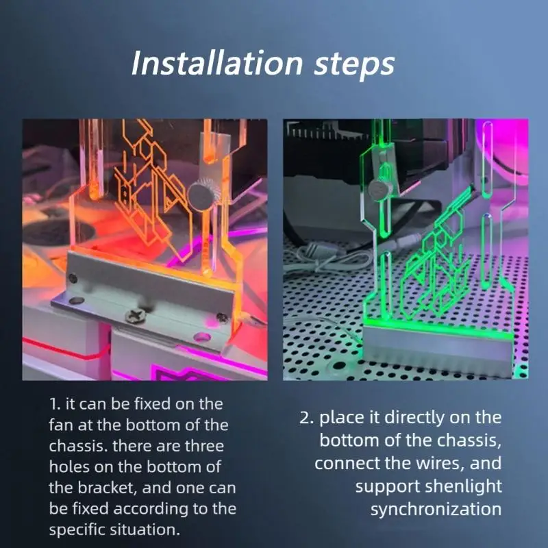 652F Secure GPU Mounting Solution with Modulars Height Setting and ARGB Lighting Compatibility for PC