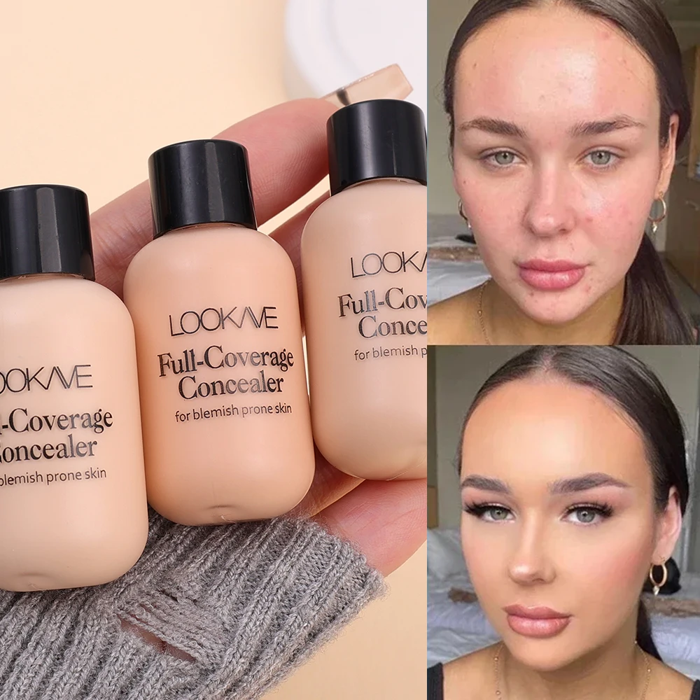 Matte flüssige Concealer Foundation Creme Make-up wasserdicht dauerhafte vollständige Abdeckung Akne Spot Narben dunkle Kreise Gesicht Basis Kosmetik