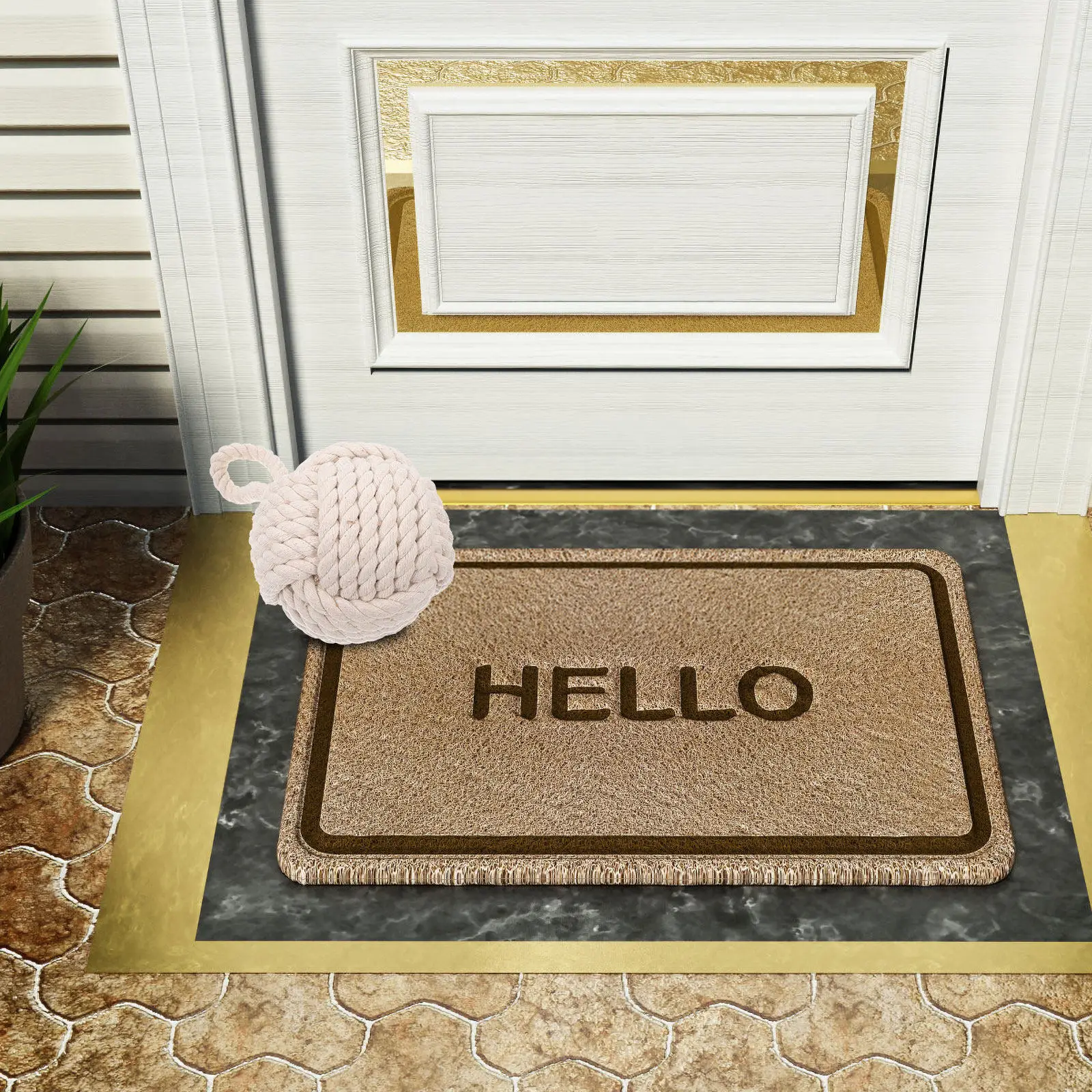 

1 шт. хлопково-льняной шарообразный ограничитель для двери, предотвращающий удары, декор для дома, напольный держатель, защита для стен для спальни, ванной комнаты, детской комнаты