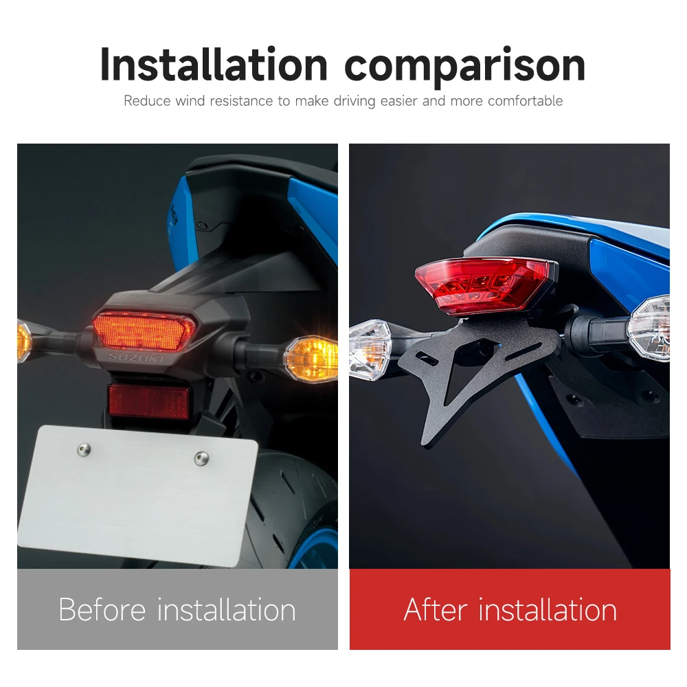 دراجة نارية جديدة حامل لوحة الترخيص لسوزوكي GSX-8R GSX 8R 2024 2025 #2