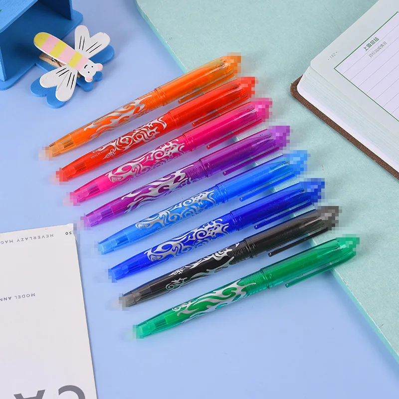 

8PCS/set Erasable Pen Suitable 0.5mm Refills 8 Color Creative Kawaii Drawing Tools Gel Pens Sets School Office Stationery