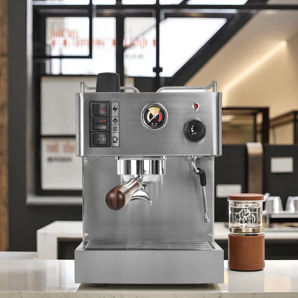 Steel Coffee Making Equipment for Commercial 9bar Extraction Semi-Automatic Espresso Coffee Machine Stainless