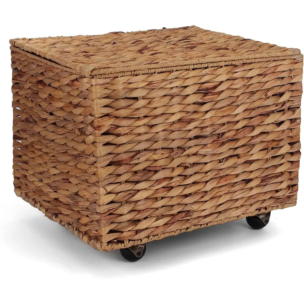 

Natural Seagrass Storage Cabinet for Home and Office - Hanging File Organizer and Basket
