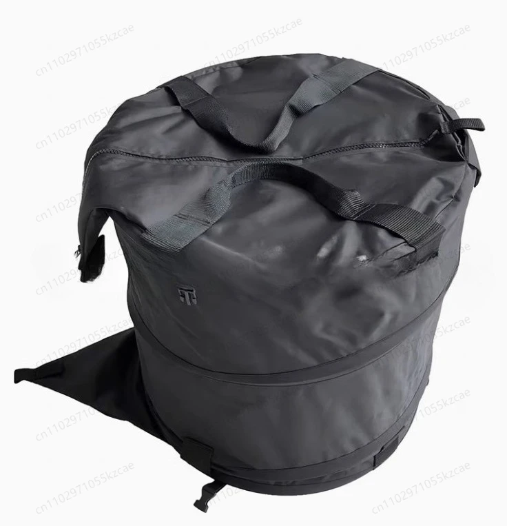 Waterproof Garden Trimming Bag - Dry & Wet Leaf Collection Pouch for Grass, Hydroponics, Yard Cleanup, Black