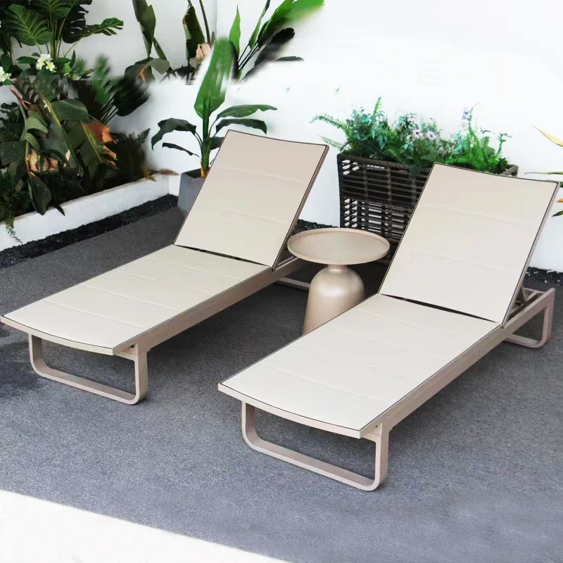 Business Lunch Break Outdoor Beach Chairs Outdoor Leisure Rattan Loungers Terrace Swimming Pool Hotel Garden