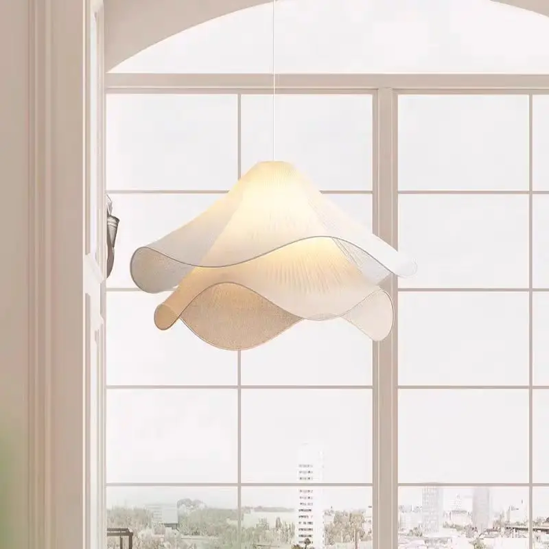Lia Pendant Light Nordic Minimalist white fabric flower lamp Living Room Bedroom kid\'s room lamp Balcony dining room light