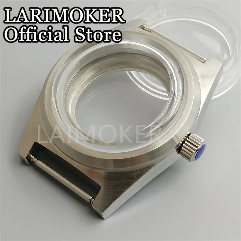 LARIMOKER 38mm domed glass date window glass no date window glass watch case fit NH35 NH36 ETA2824 PT5000 Miyota9015 movement