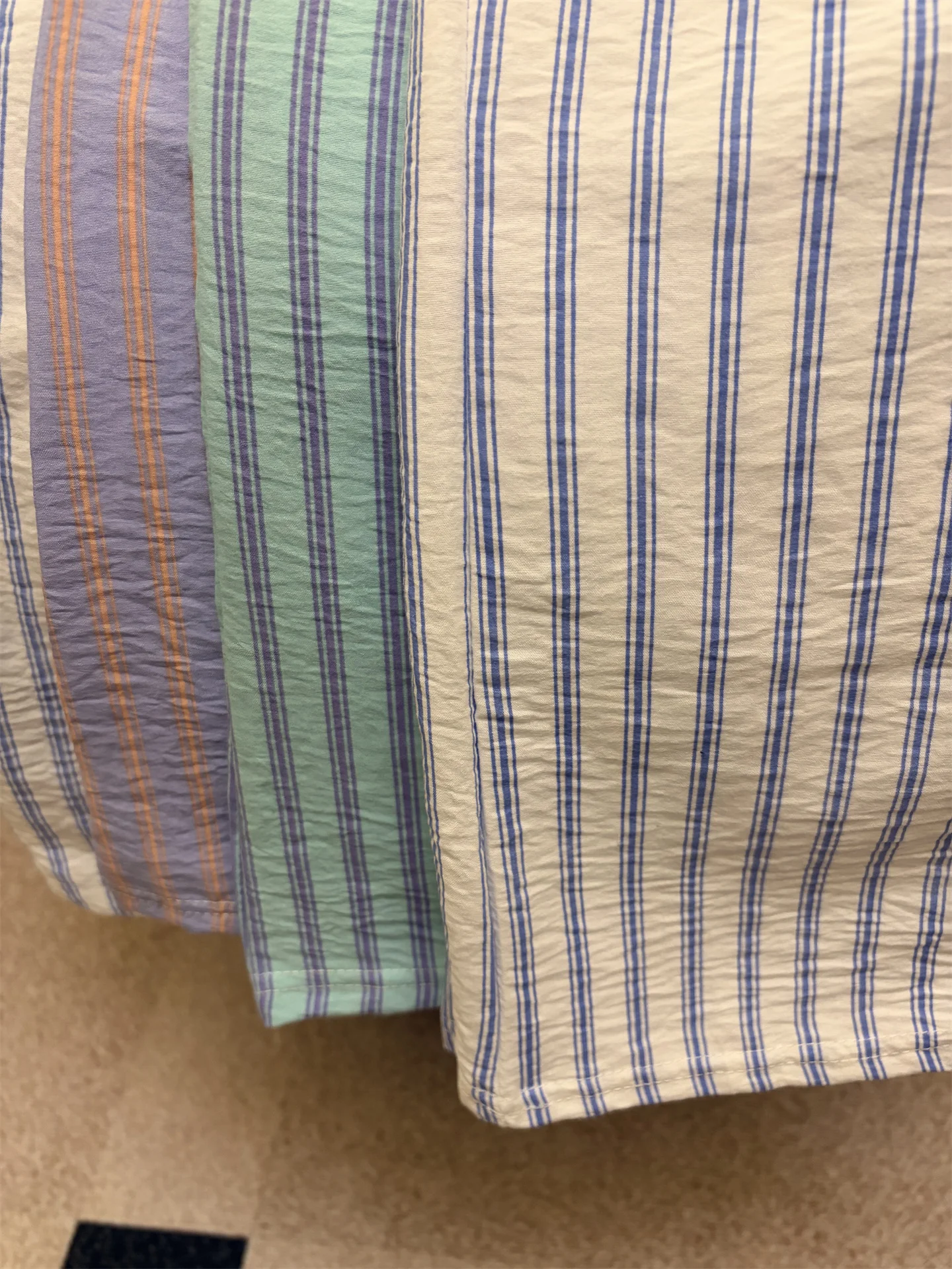 Slim Fit Casual Loose Thin Home Pants Women's Vertical Striped Sleepwear Spring Summer Outdoor Walking Trousers Polyester Fiber 4