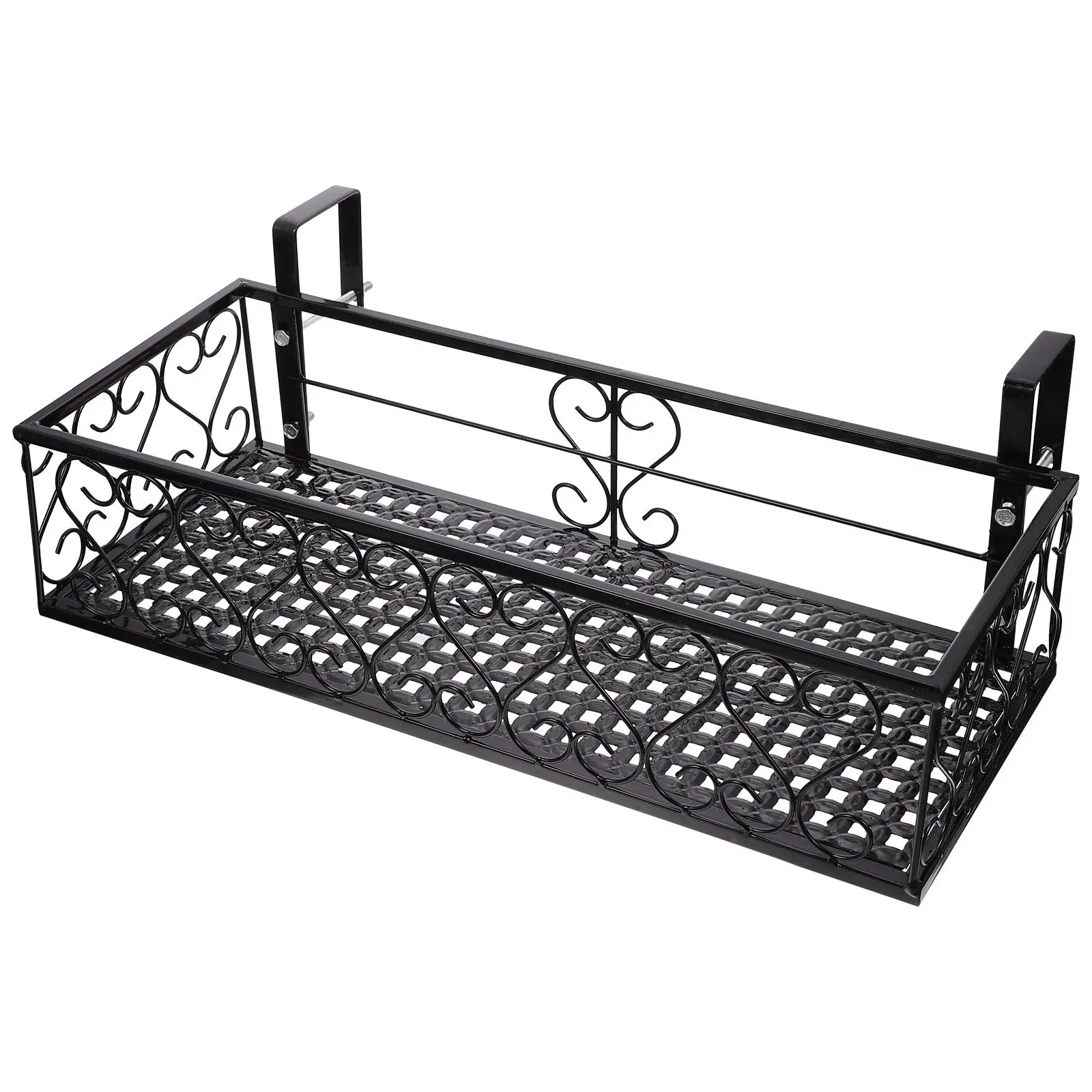 

Outdoor Flower Pot Hanger FlowerOutdoor Flower Pot Decorate Rack Guardrail Flower Stand Planting Shelf Fence Iron Rail Hangers