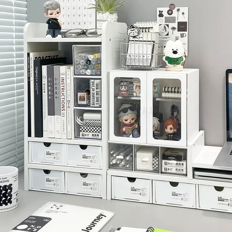Shelving Plastic Office Storage Stationery File Wooden Display Desk Storage Clear Post It Scatola Portaoggetti Room Accessories