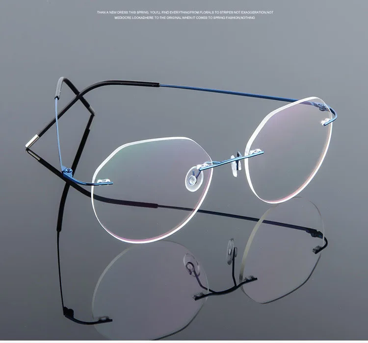 Randlose Memory-Titanlegierung, blaues Licht blockierende presbyopische Lesebrille, Business-Männer und Frauen, leichte verschreibungspflichtige Brillen – Detail 6