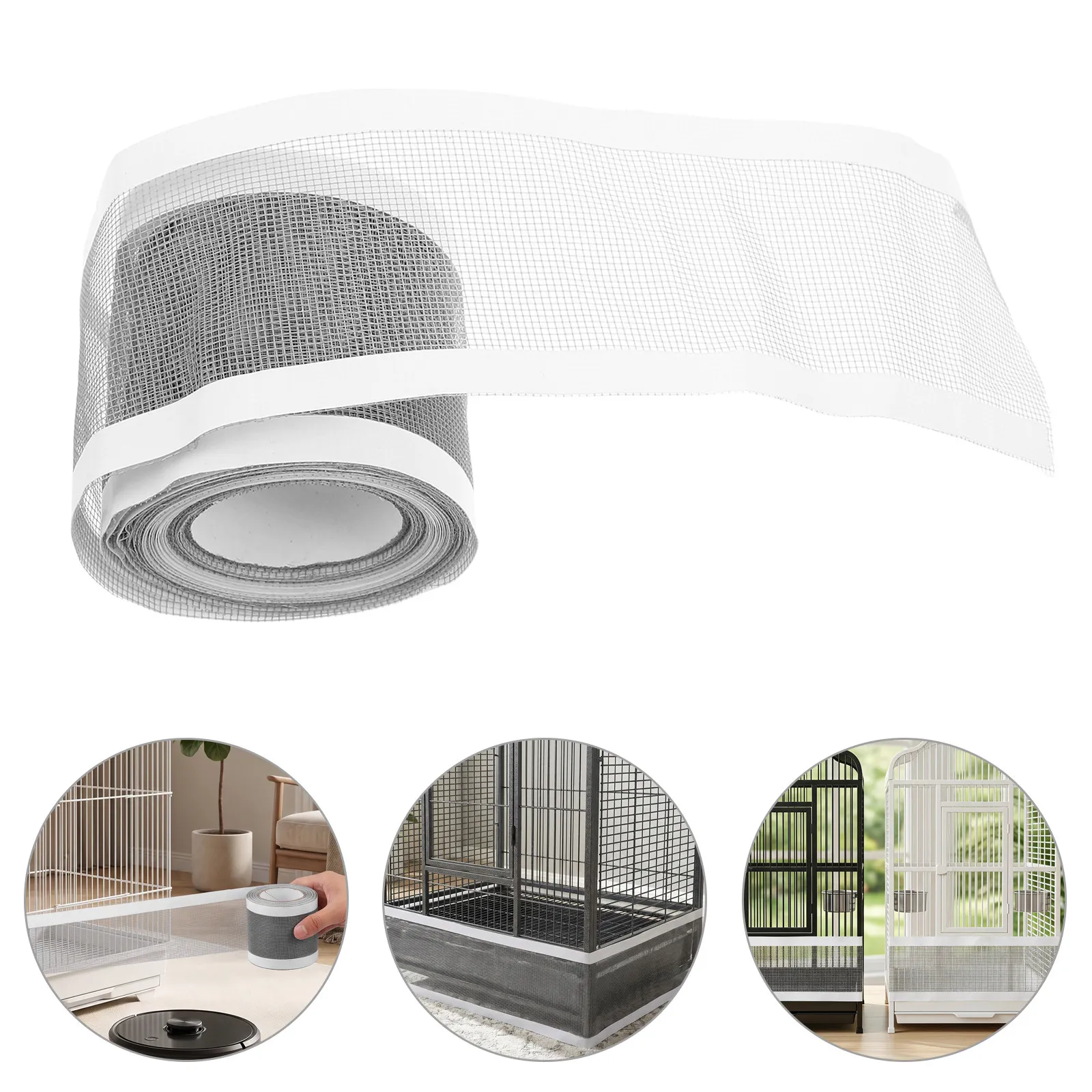 Bird Cage Splash Net Cover for Families Guard Pet Owners Apartment Seed Pp Network Aviary Mesh Baffle Repair Patch