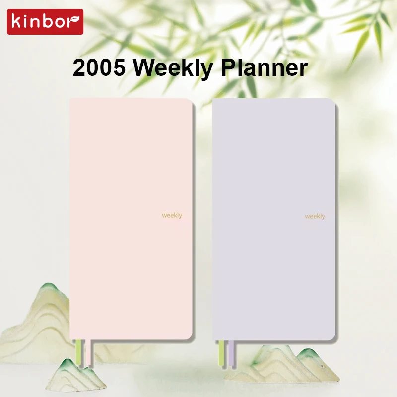 

Kinbor Planner 2025 Ежемесячный Еженедельный Дневник Блокнот 52 г Бумажный справочник Bakawa, Студенческая продукция Todolist ﻿ Сплошной цветной блокнот