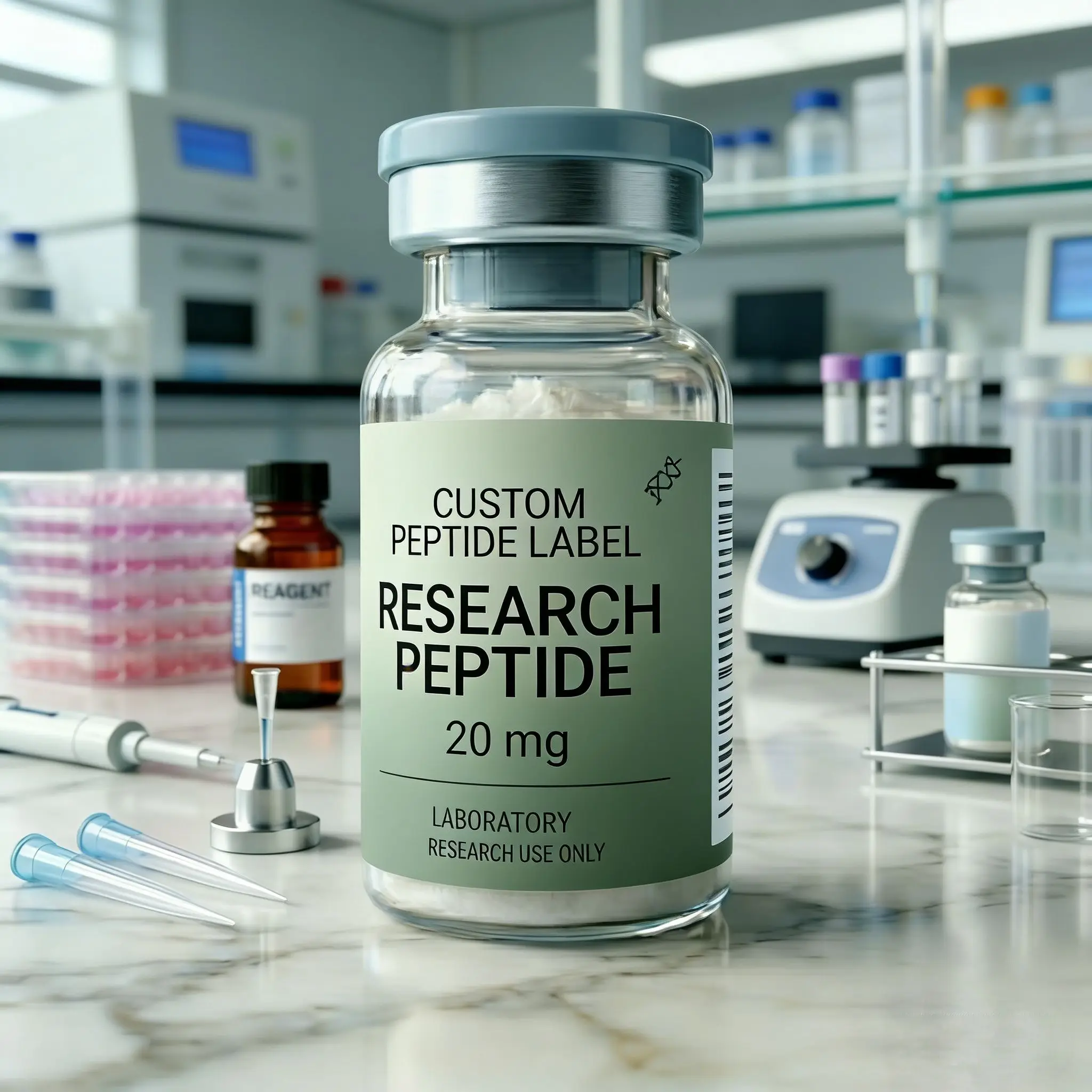 

Custom Printed HD Waterproof Vinyl Stickers Private Label 3ml 5ml 10ml for Peptide Nutraceutical Vials