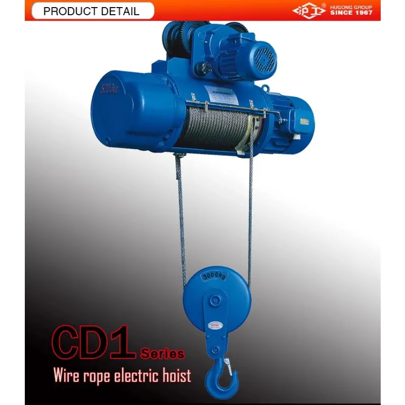 3 Phase Motor 5 Ton 6M CD1 Wire Rope Electric Hoist
