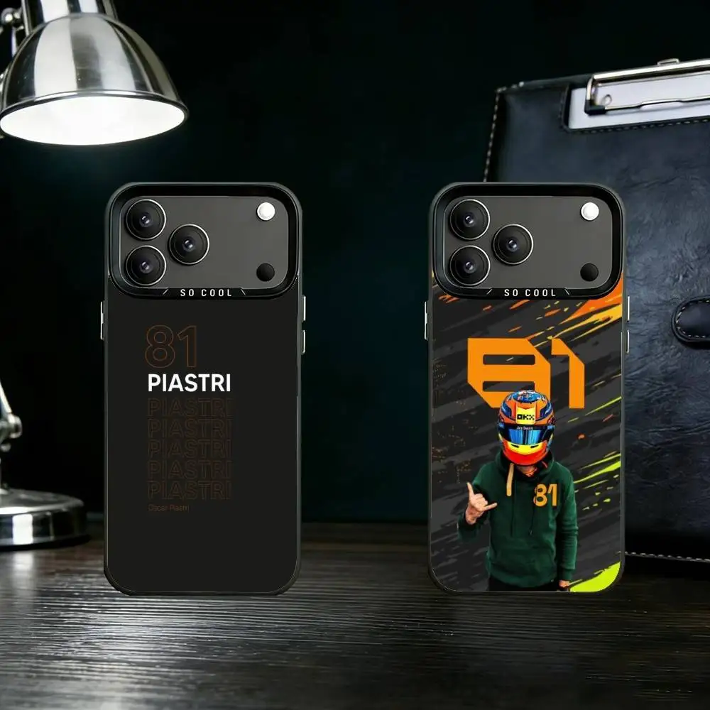 

Oscar Piastri 81 Phone Case For iPhone 17,16,15,14,13,12,11,Pro Max,Plus Candy Silver Cover