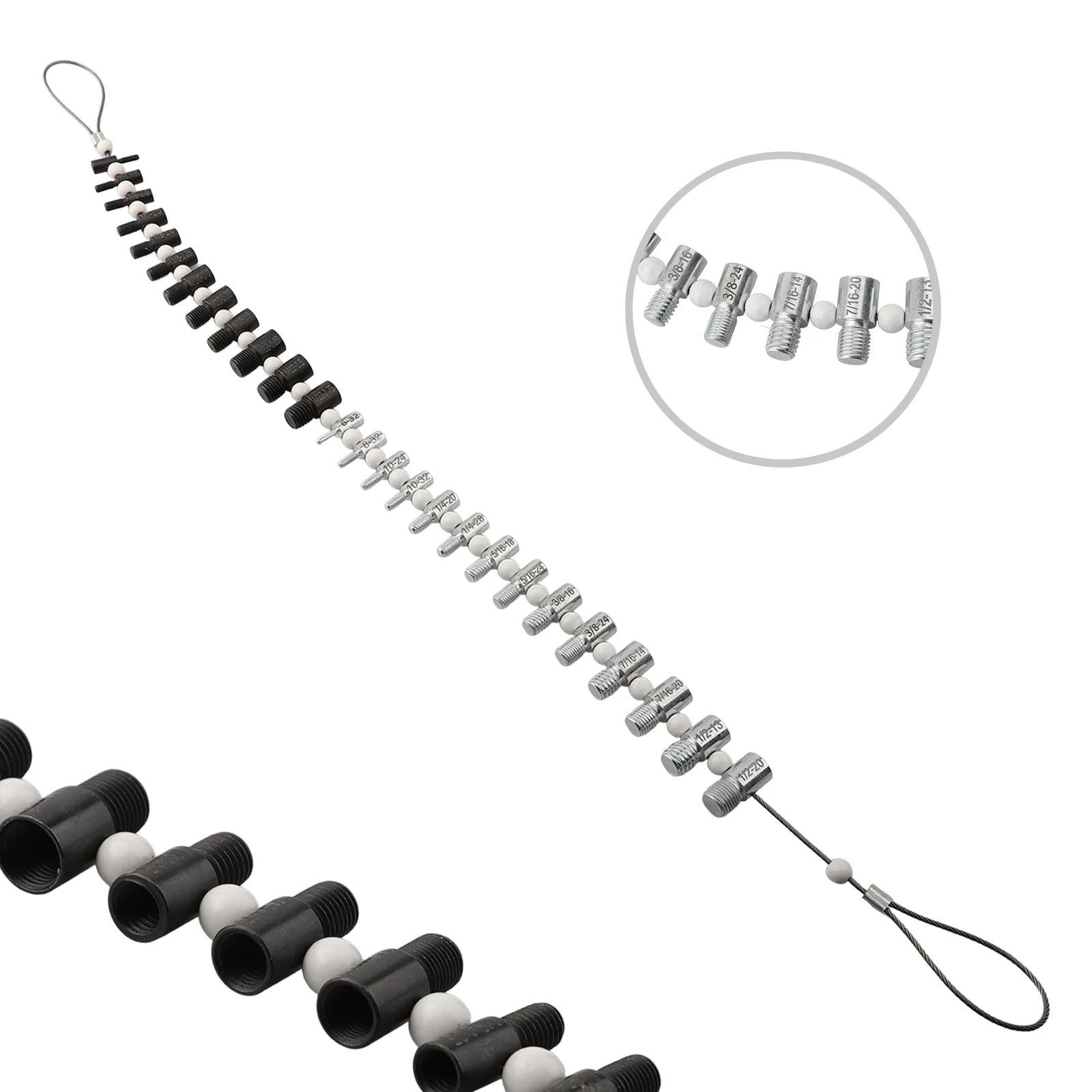 Nut And Bolt Thread Tool For Home Use Inch Metric Thread Gauge Nut And Bolt Identifier 26pcs Thread Detection Tool