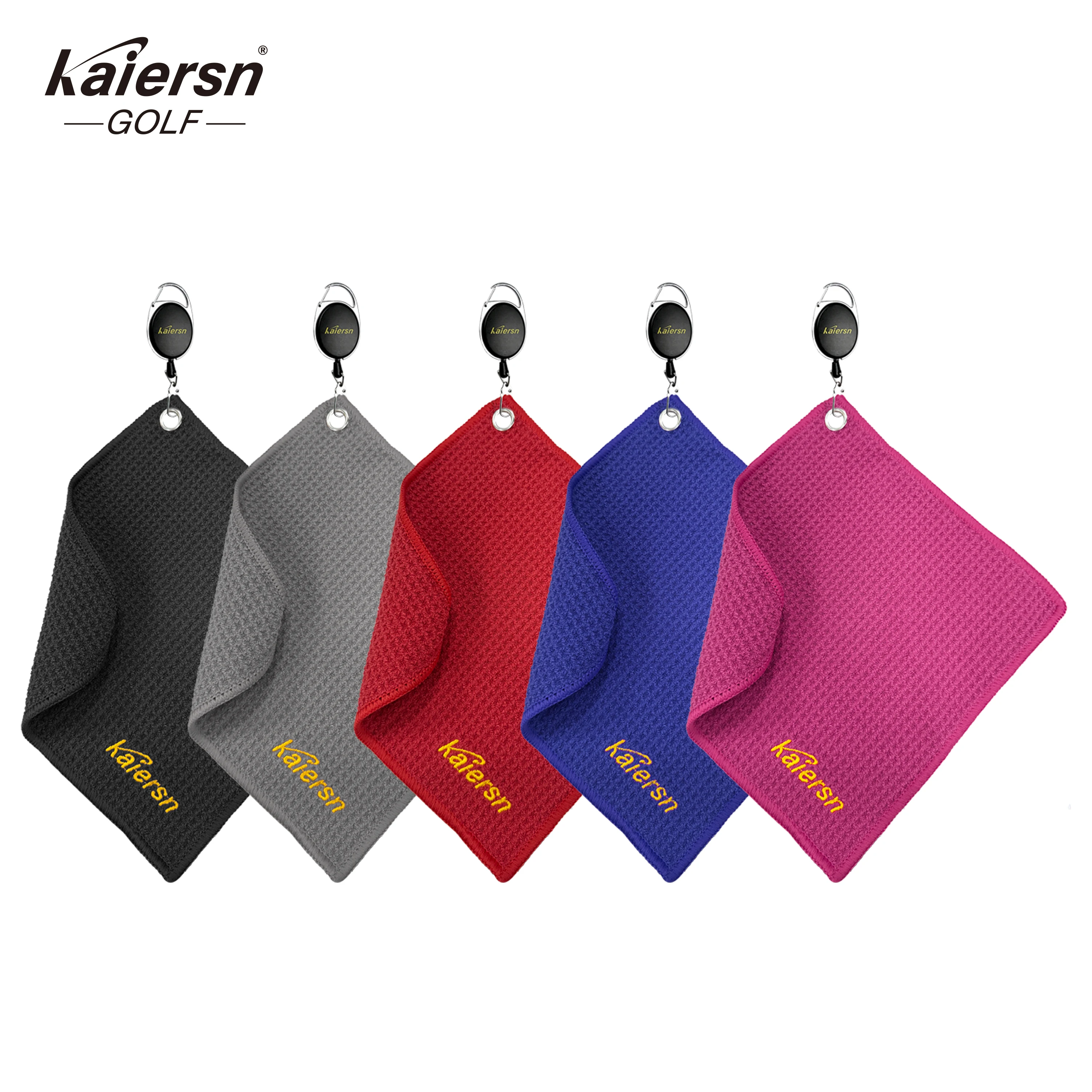 Kaiersn 20x20cm Park Golf Towel - Premium Microfiber Cleaning Towel for Golf Clubs & Balls, Compact & Absorbent — zdjęcie 2