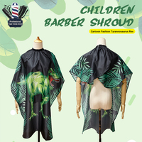 Kids Hair Cutting Cape Gown Hairdresser Barber Apron Hairdressing Children Girls Boys Hair Cut Cloak Polyester Cover