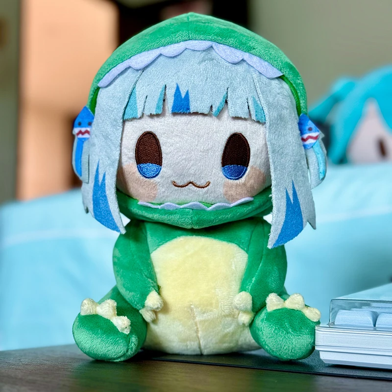 Hololive-muñeco de peluche de Anime de Gawr Gura Nhlp, muñeco de peluche de Anime, almohada suave, bonito regalo para fanáticos de la figura de dibujos animados