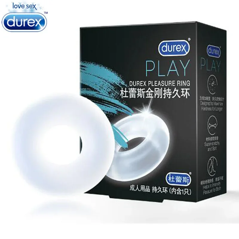 Durex anillo para pene reutilizable de silicona para hombres agrandamiento del pene Bdsm Bondage bloqueo retardante de eyaculación juguete sexual productos eróticos juegos para adultos
