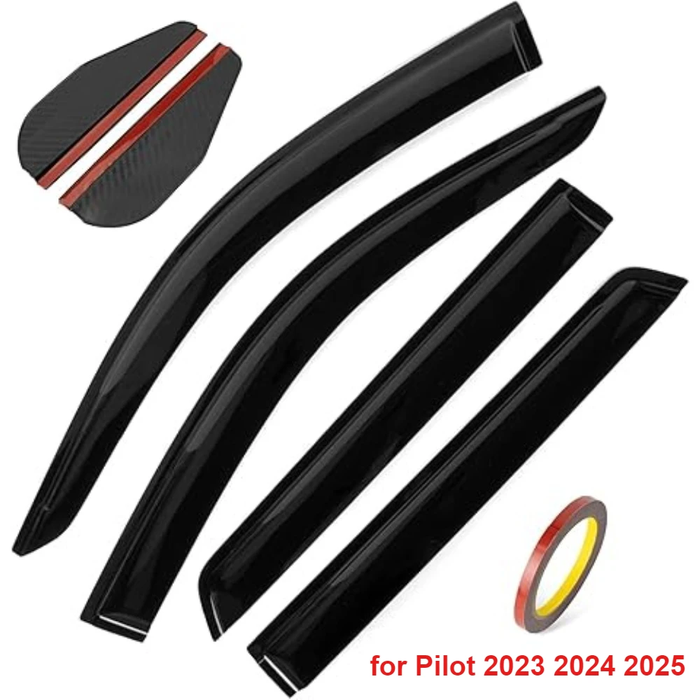 

4PCS Car Side Window Vent Visor Window Deflectors Accessories Rain Guards Window Visors Vent Deflectorfor Pilot 2023 2024 2025