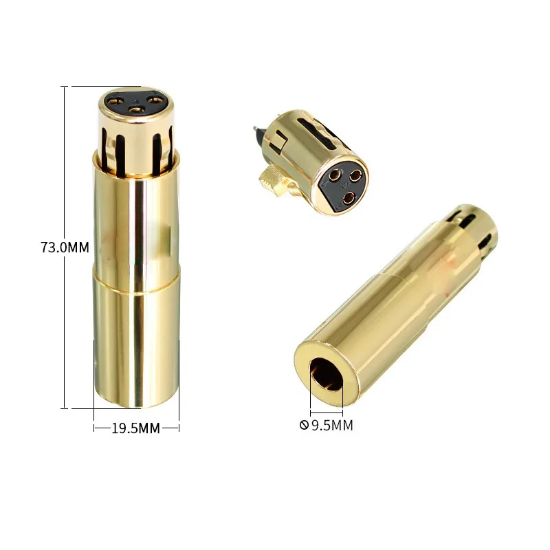 Hochwertige XLR-Anschlüsse aus reinem Kupfer, vergoldet, Audiokabelstecker, Hi-End-Stecker auf Buchse, Kanone, XLR-Buchse, Audio – Detail 5