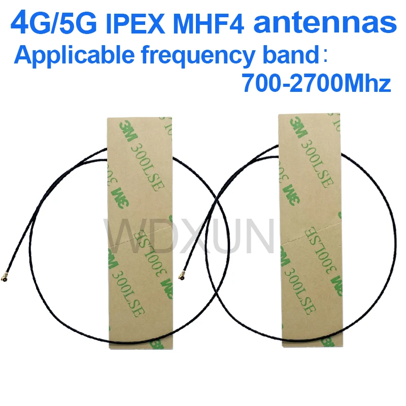 2pcs of IPEX MHF 4G 5G wifi antennas support 700-2700Mhz full band for L860-GL DW5811E DW5821E