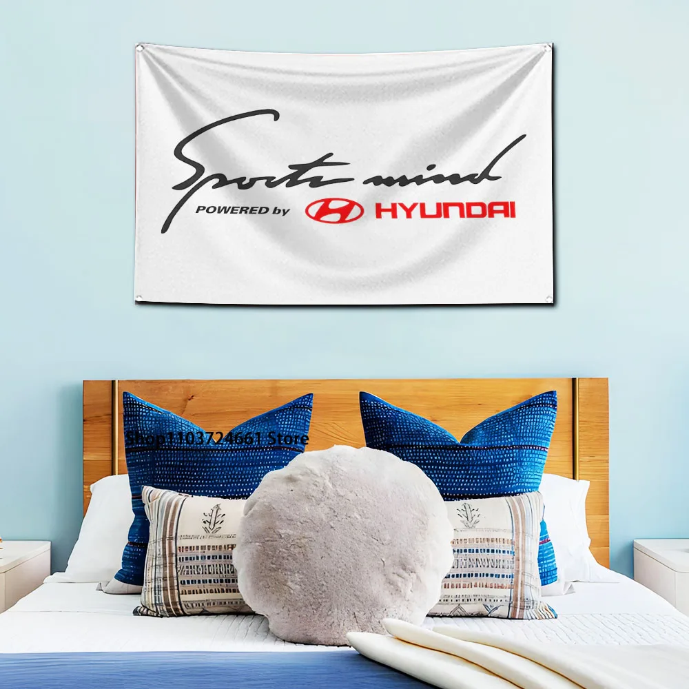 3x5 Ft Hyundais Flag Banner Polyester Printed Garage or Bedroom Living Room Decoration